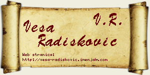 Vesa Radišković vizit kartica